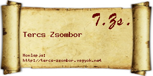 Tercs Zsombor névjegykártya
