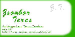 zsombor tercs business card